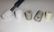 This image shows a plating brush or anode with its different components.