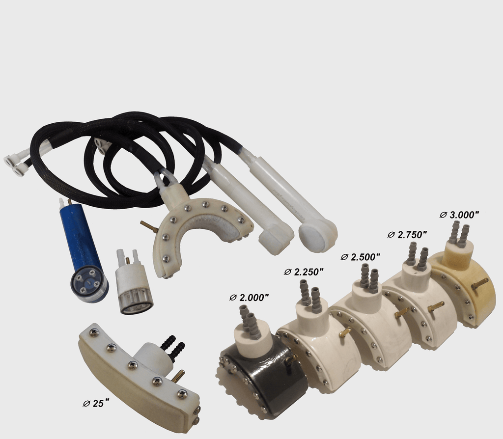 The image shows electroplating anodes.